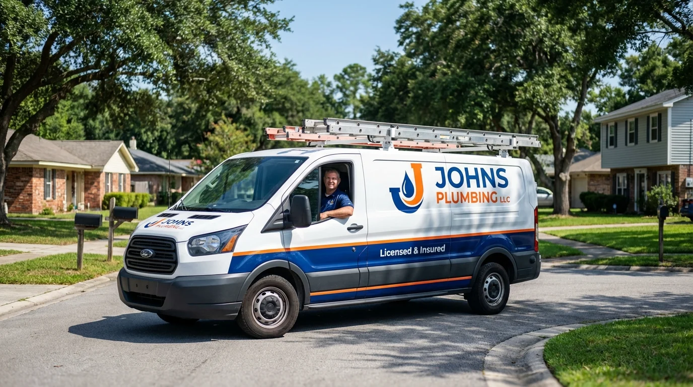 Johns Plumbing LLC service van in Lookout Mountain, TN