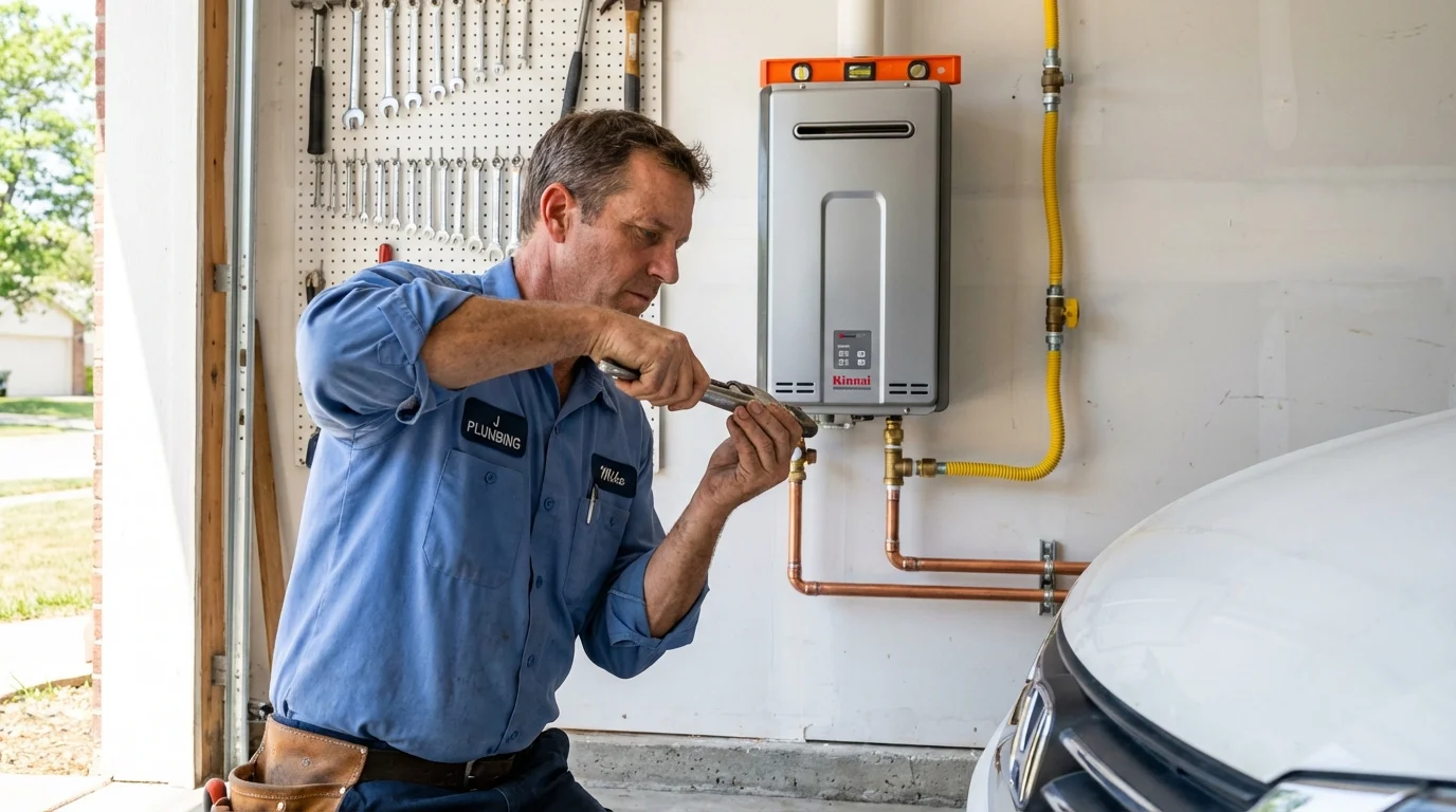 Tankless water heater installation by a Johns Plumbing LLC plumber in Lookout Mountain